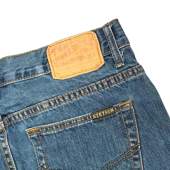 John B. Stetson 1312 Modern Straight Leg Jeans Western Rodeo Size 30x32 - Picture 6 of 10